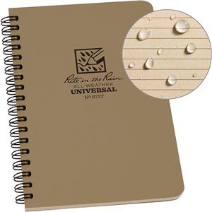 Side Spiral Notebook Tan
