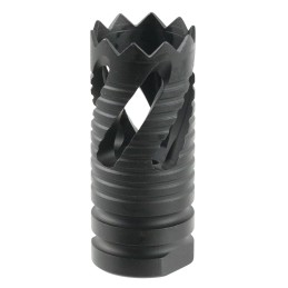 TacFire MZ1021 Thread Crown Muzzle Brake Black Oxide Steel with 1228 tpi Threads  2.05 OAL for 5.56x45mm NATO AR15