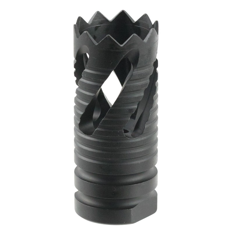 TacFire MZ1021 Thread Crown Muzzle Brake Black Oxide Steel with 1228 tpi Threads  2.05 OAL for 5.56x45mm NATO AR15