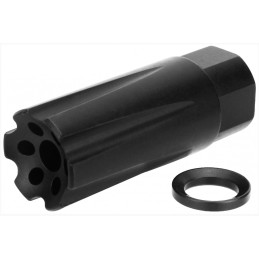 TacFire MZ1020 Linear Compensator Black Nitride Steel with 1228 tpi Threads 2.26 OAL  0.87 Diameter for 5.56x45mm NATO AR15