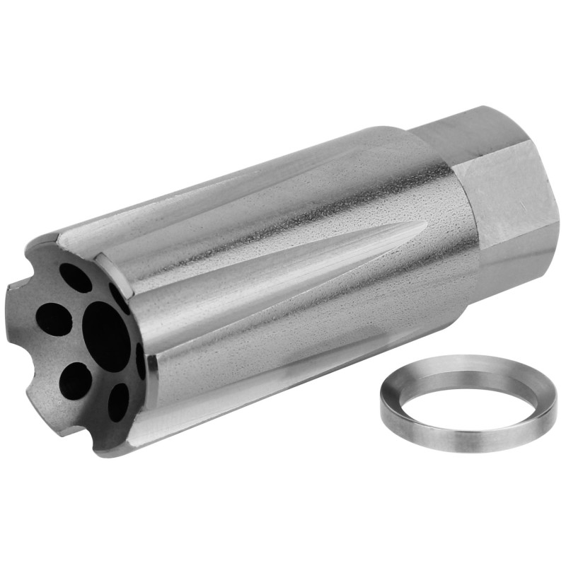 TacFire MZ10209MMSS Linear Compensator Stainless Steel with 1236 tpi Threads 2.05 OAL  0.87 Diameter for 9mm Luger ARPlatform