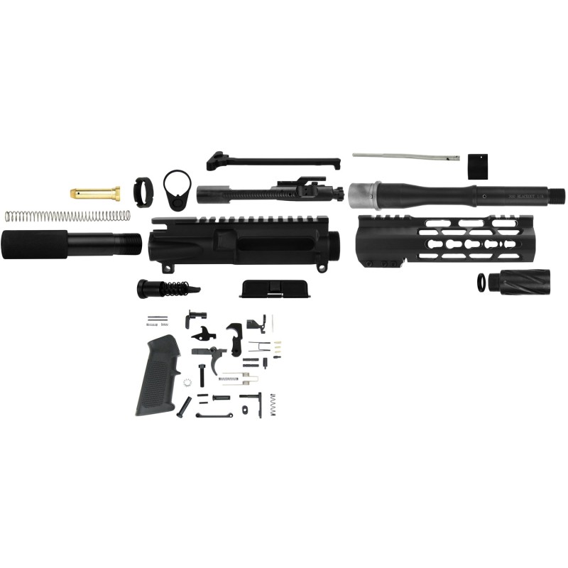 TacFire SSPK300LPK7K AR15 Pistol Build Kit KeyMod 300 Blackout Black Steel