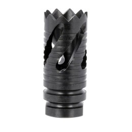 TacFire MZ10219MM Thread Crown Muzzle Brake Black Oxide Steel with 1236 tpi Threads 2.05 OAL  0.87 Diameter for 9mm Luger ARPlat