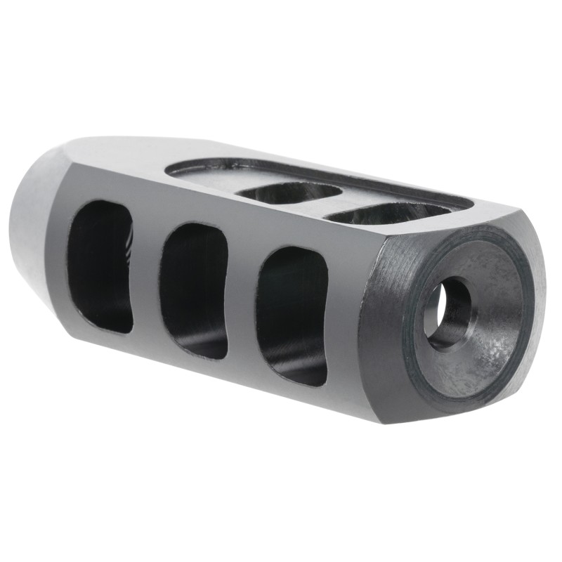 TacFire  Tanker Muzzle Brake  Black Oxide Steel with 1228 tpi Threads 2.76 OAL 1.37 Diameter for 5.56x45mm NATO