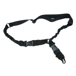 TacFire SL003B 2 To 1 Point Sling 3040 L Adjustable Double Bungee Black Nylon Webbing for Rifle