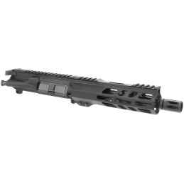 TacFire BU5567 Pistol Upper Assembly  5.56x45mm NATO Caliber with 7 Black Nitride Barrel Black Anodized 7075T6 Aluminum Receiver