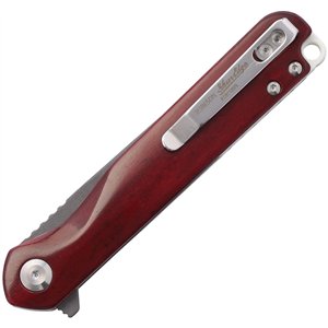 Linerlock Damascus Red