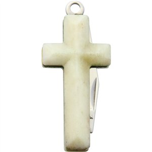 Cross Knife White Smooth Bone