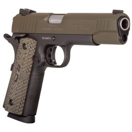 Taurus 1191101MGVZ 1911  45 ACP 81 5 Barrel Matte Black Finish Beavertail Frame Serrated MilSpec Green Cerakote Slide  Brown VZ 