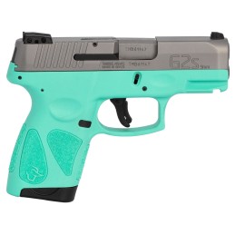 Taurus 1G2S939C G2S  9mm Luger 71 3.26 Barrel Cyan Polymer Frame wPicatinny Accessory Rail Serrated Matte Stainless Steel Slide 