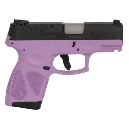 Taurus 1G2S931LP G2S  Compact 9mm Luger 71 3.26 Matte Stainless Steel Barrel Matte Black Serrated Slide Light Purple Polymer Fra