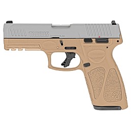 Taurus 1G3B949T G3  9mm Luger Caliber with 4 Barrel 151 or 171 Capacity Tan Finish Picatinny Rail Frame Serrated Matte Stainless