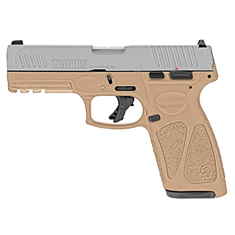 Taurus 1G3B949T15 G3  9mm Luger Caliber with 4 Barrel 151 Capacity Tan Finish Picatinny Rail Frame Serrated Matte Stainless Stee