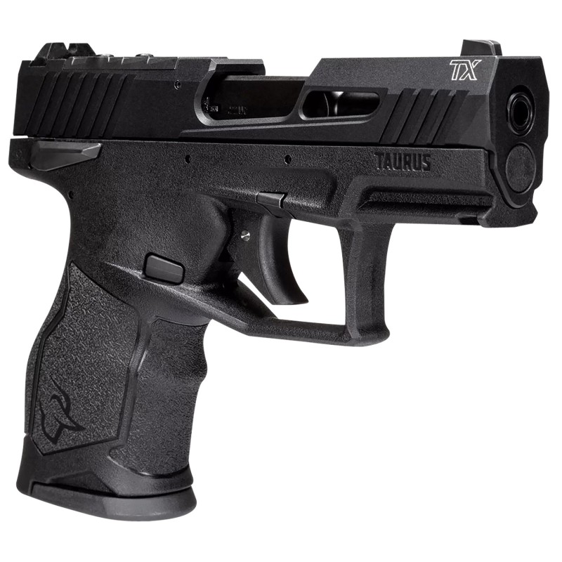 Taurus 1TX2233110 TX22C  Compact 22 LR 101 3.60 Black Barrel Slide  Polymer Frame Rubber Grips