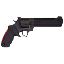 Taurus 2454061RH Raging Hunter  454 Casull 5rd 6.75 Matte Black Oxide Steel Black Rubber with Integrated Red Cushion Insert Grip