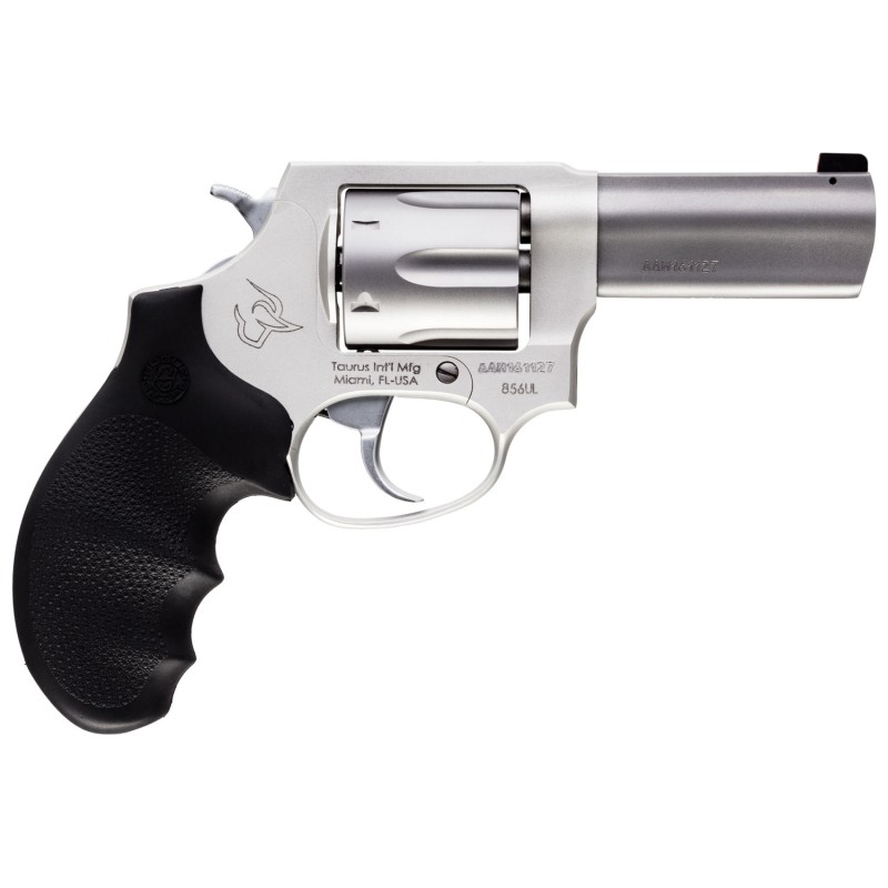 Taurus 285639ULNS 856 UltraLite Defender 38 Special P 6rd 3 Matte Stainless Steel Black Hogue Rubber Grip