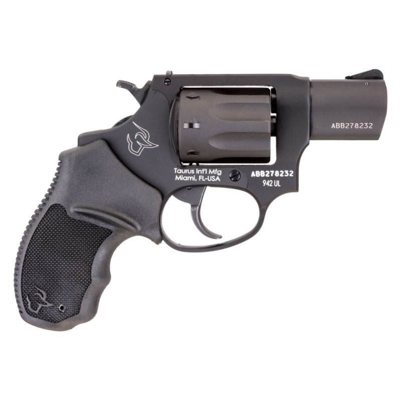 Taurus 2942021UL 942 UltraLite 22 LR 8rd 2 Matte Black Finish Barrel Matte Black Finish Cylinder Black Anodized Finish Aluminum 