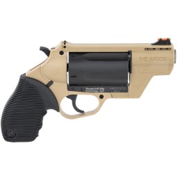 Taurus 2441021FDE Judge Public Defender 45 Colt LC410 Gauge 5rd 2.50 Flat Dark Earth Barrel  Frame Matte Black Cylinder Black Ri