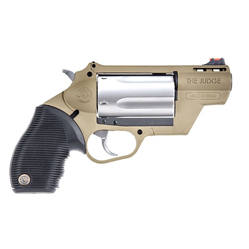 Taurus 2441029FDE Judge Public Defender 45 Colt LC410 Gauge 5rd 2.50 Flat Dark Earth Barrel  Frame Matte Stainless Cylinder Blac