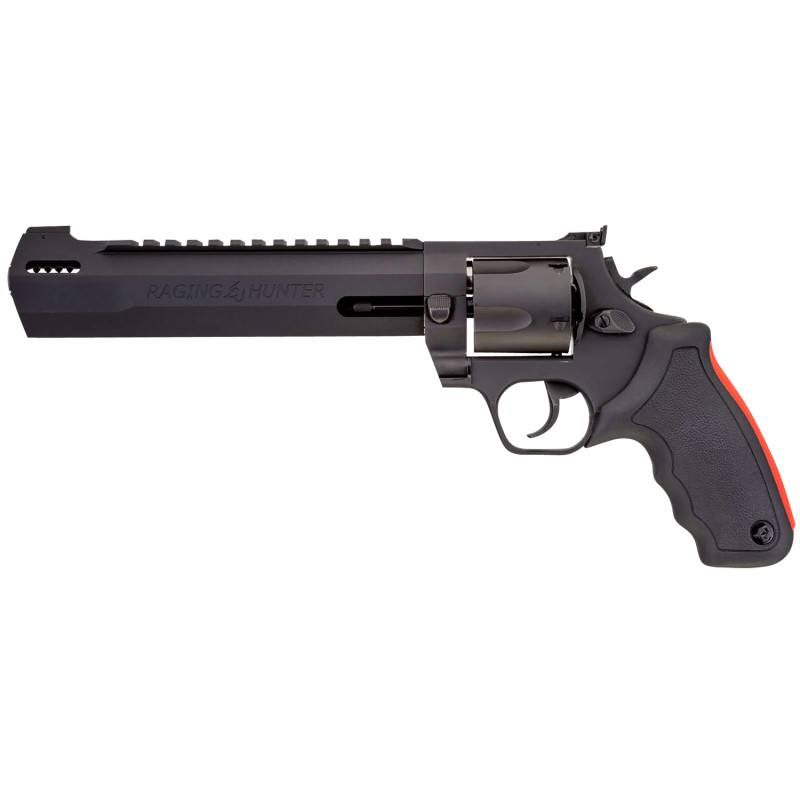 Taurus 2500081RH Raging Hunter  Large Frame 500 SW Mag 5rd 8.38 Black PortedTarget Crown Barrel Matte Black Oxide Cylinder Black