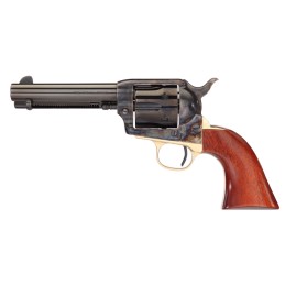 Taylors  Company 0440DE 1873 Ranch Hand Deluxe 357 Mag 6rd 4.75 Blued Cylinder  Barrel Color Case Hardened Steel Frame Walnut Na