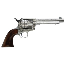 Taylors  Company 550898 1873 Cattleman 45 Colt LC Caliber with 5.50 Barrel 6rd Capacity Cylinder Overall White Photo Engraved Fi