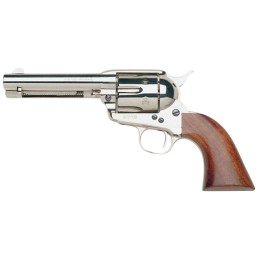 Taylors  Company 555124 1873 Cattleman 357 Mag Caliber with 4.75 Barrel 6rd Capacity Cylinder Overall NickelPlated Finish Steel 