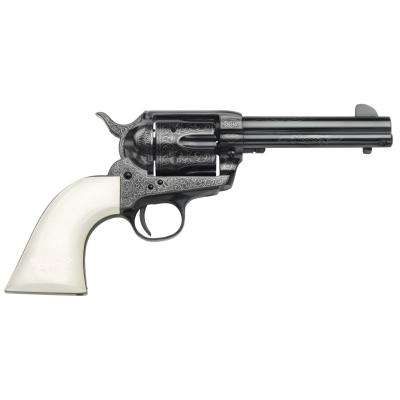 Taylors  Company 200056 1873 Cattleman Outlaw Legacy 45 Colt LC Caliber with 4.75 Barrel 6rd Capacity Cylinder Overall Blued Eng