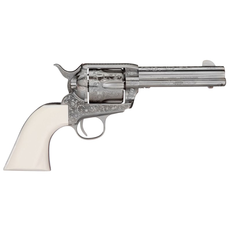 Taylors  Company 200058 1873 Cattleman Outlaw Legacy 357 Mag Caliber with 4.75 Barrel 6rd Capacity Cylinder Overall Nickel Engra