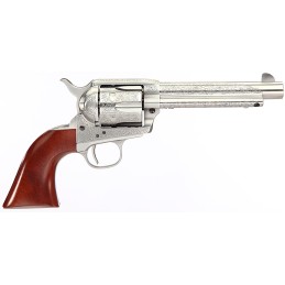 Taylors  Company 550927DE 1873 Cattleman 45 Colt LC Caliber with 5.50  Barrel 6rd Capacity Cylinder Overall White Floral Engrave