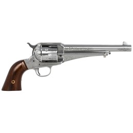 Taylors  Company 550389 1875 Army Outlaw 45 Colt LC Caliber with 7.50 Barrel 6rd Capacity Cylinder Overall White Engraved Finish