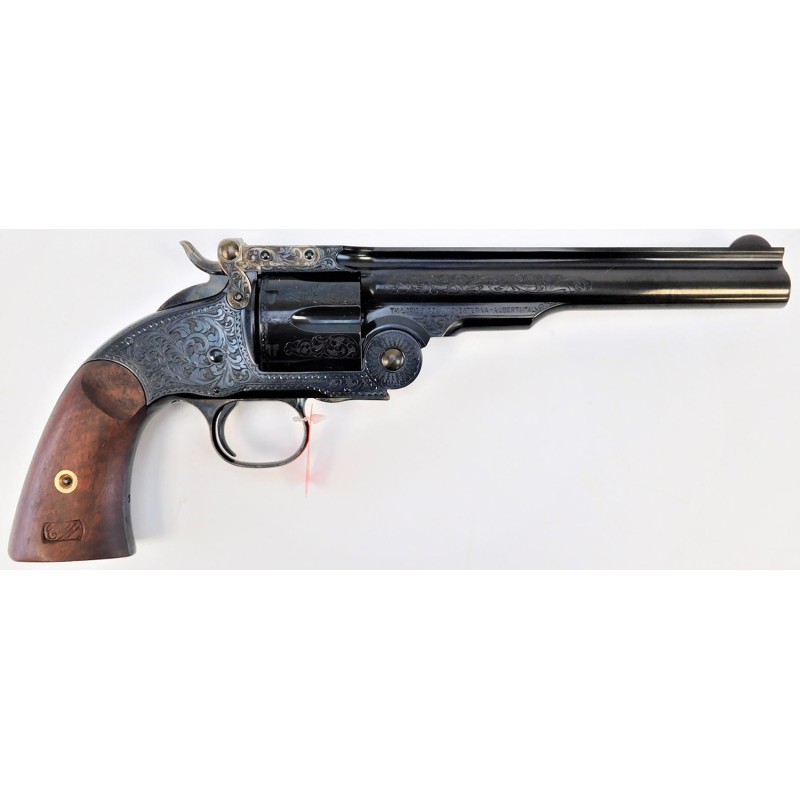 Taylors  Company 550643 Top Break Schofield 45 Colt LC Caliber with 7 Barrel 6rd Capacity Cylinder Overall Blued Engraved Finish