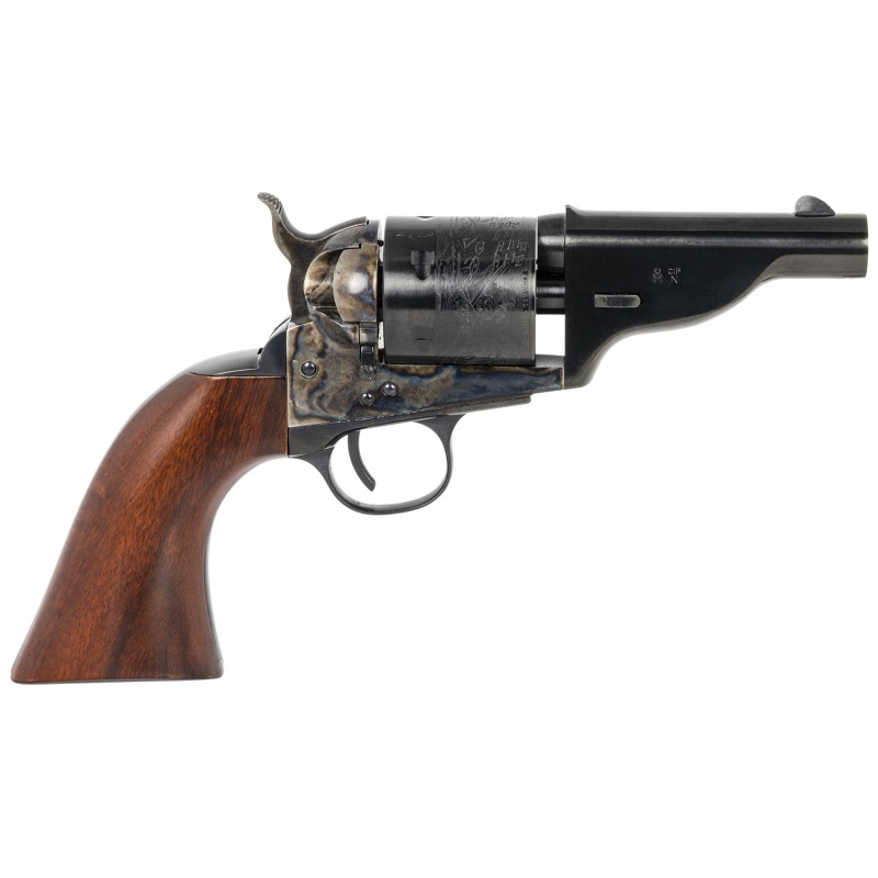 Taylors  Company 550957 The Hickok OpenTop 45 Colt LC Caliber with 3.50 Blued Finish Barrel 6rd Capacity Blued Finish Cylinder C