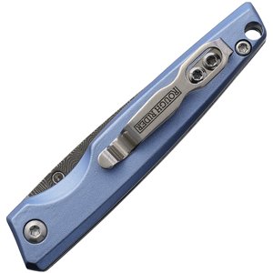 Linerlock Damascus Blue