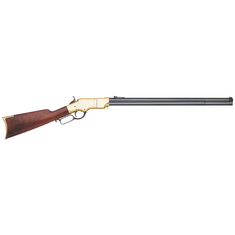 Taylors  Company 550285 1860 Henry 45 Colt LC Caliber with 131 Capacity 24.25 Blued Barrel Brass Metal Finish  Walnut Stock Righ