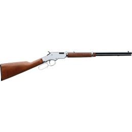 Taylors  Company 550223 Uberti Scout 22 LR Caliber with 141 Capacity 19 Blued Barrel ChromePlated Metal Finish  Walnut Stock Rig