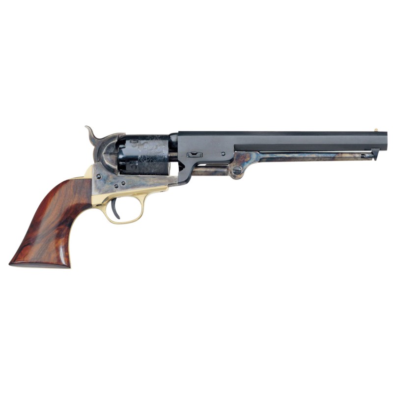 Taylors and Company 550779 1851 Navy Break Open 36 Cal Striker Fire 7.50 6rd Blued Frame Blued Barrel  Cylinder Walnut Grip