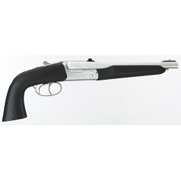 Taylors  Company 210248 Howdah Alaskan 45 Colt LC410 10.25 2rd Shot Matte Chrome Frame Matte Chrome Round Barrel Black SoftTouch