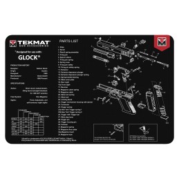 TekMat TEKR17GLOCK Glock Cleaning Mat Glock Parts Diagram 11 x 17