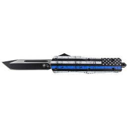 Templar Knife LBTB231 Back The Blue Gen II Large 3.50 OTF Tanto Plain Black 440C SS Blade BlueWhiteBlack Zinc Aluminum Alloy Han