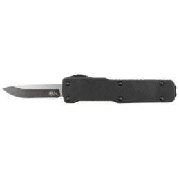 Templar Knife CABR321 Premium Lightweight Micro 1.85 OTF Drop Point Plain Black Oxide Stonewashed Powdered D2 Steel Blade3.50 Bl