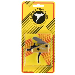 Timney Triggers 667S Competition Trigger  SingleStage Curved Trigger with 3 lbs Draw Weight  BlackGold Finish for AR15