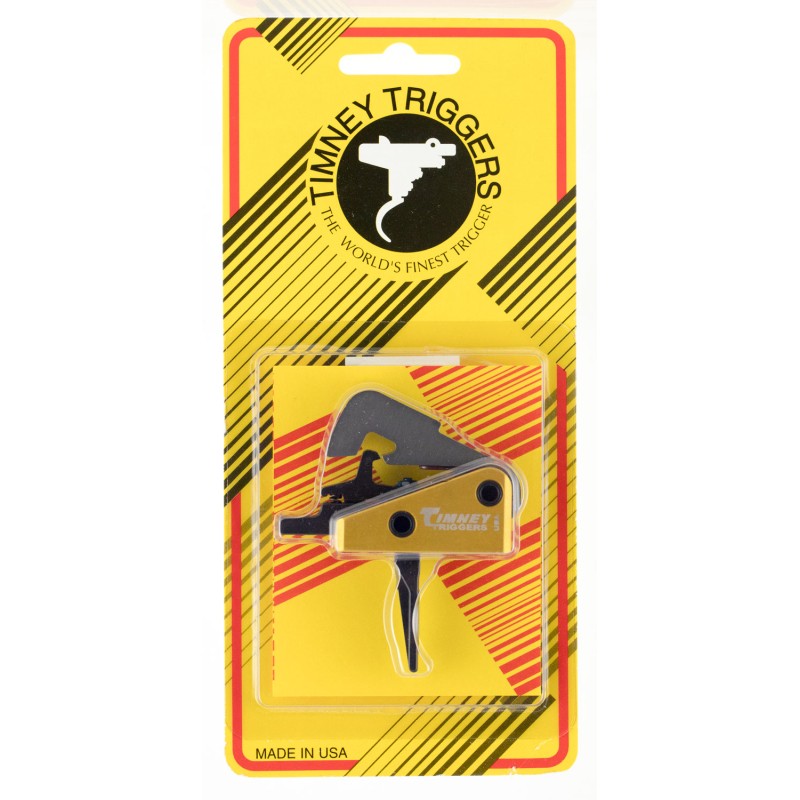 Timney Triggers 670ST Competition Trigger  SingleStage Straight Trigger with 4 lbs Draw Weight  BlackGold Finish for AR10