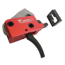 Timney Triggers 682 PCC Trigger  TwoStage Curved Trigger with 2 lbs Draw Weight  BlackRed Finish for ARPlatform