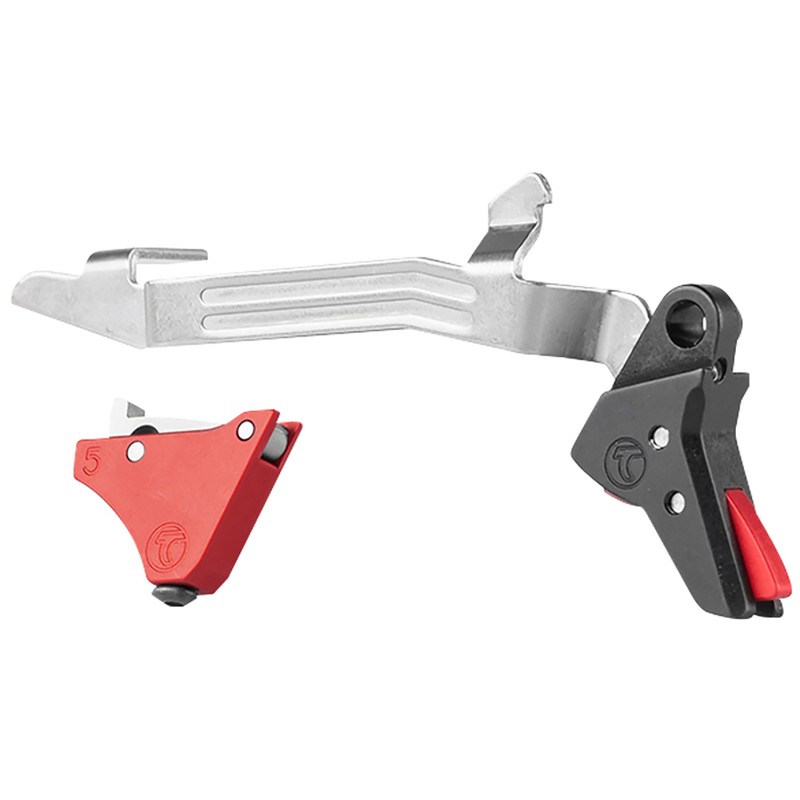 Timney Triggers ALPHAGLOCK5 Alpha Competition 9mm Luger40 SW22 LR Red Straight Trigger Compatible wGlock Gen5  Glock 44