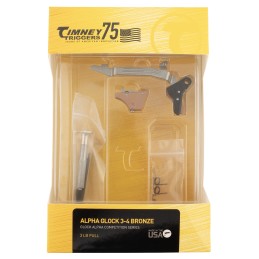 Timney Triggers ALPHAGLOCK34BRNZE Alpha Competition 9mm Luger40 SW Bronze Straight Trigger Compatible wMost Glock Gen34