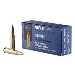 TRZ PP739S Metric Rifle Rifle Line 7.62x39mm 123 gr Round Nose Soft Point 20 Per Box 50 Case