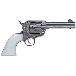 Traditions SAT73110BTM 1873 Froniter 45 Colt LC 6rd 4.75 Blued Barrel  Cylinder Color Case Hardened Steel Frame White PVC Grip