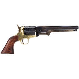 Traditions FR18511 1851 Navy Break Open 44 Cal 11 Percussion 7.50 6 Shot Brass Frame Blued Barrel  Cylinder Walnut Grip