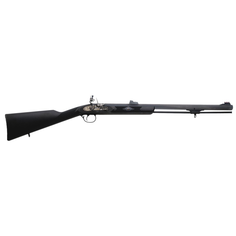 Traditions R3200850 Deerhunter  50 Cal 24 Flintlock Blued Black Synthetic Stock